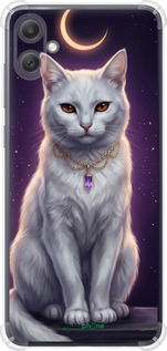 Силіконовий протиударний с посиленими кутами чехол Mystic White Cat Gothic Dark Purple Gold для Samsung Galaxy A05 - 6805sp-3355 изображение 
