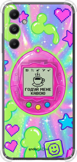 Силикон с усиленными углами чехол Y2K Aesthetic Retro Pet: Годуй мене кавою для Samsung Galaxy A05s - 6784sp-3356 изображение 