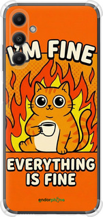 Силіконовий протиударний с посиленими кутами чохол 'Funny Cat' для Samsung Galaxy A05s зображення 5