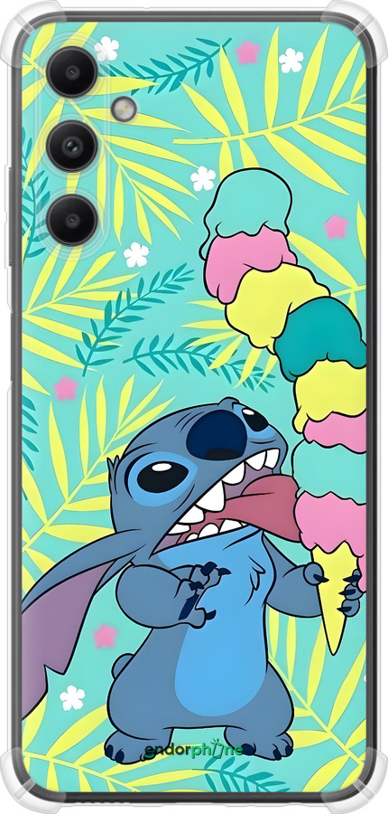 Силикон с усиленными углами чехол Стич для Samsung Galaxy A05s - 6361sp-3356 изображение 