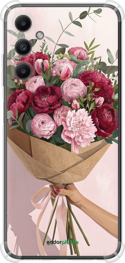 Силикон с усиленными углами чехол Пионы 1 для Samsung Galaxy A05s - 6705sp-3356 изображение 