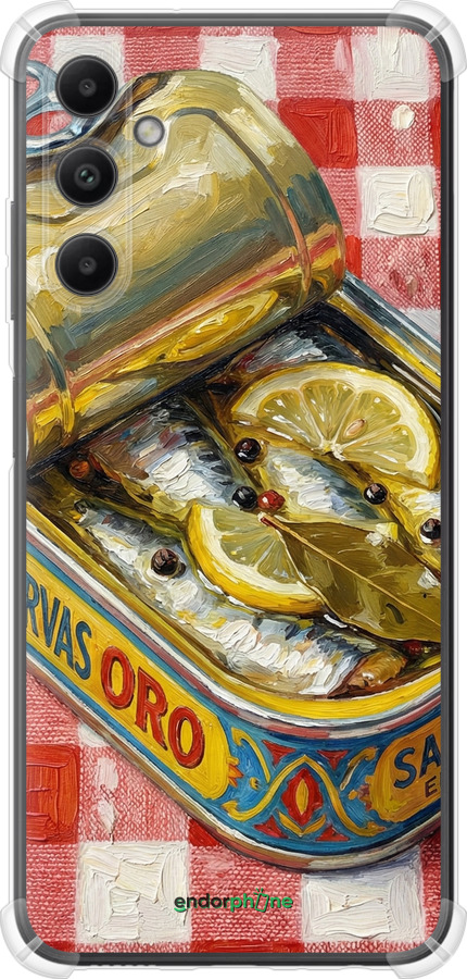 Силикон с усиленными углами чехол Vintage Sardine Tin Phone для Samsung Galaxy A05s - 6772sp-3356 изображение 