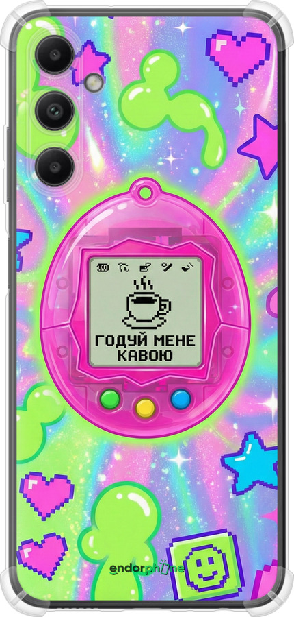 Силикон с усиленными углами чехол Y2K Aesthetic Retro Pet: Годуй мене кавою для Samsung Galaxy A05s - 6784sp-3356 изображение 