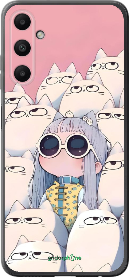 Силіконовий чехол Малышка с котами для Samsung Galaxy A05s - 6295u-3356 изображение 