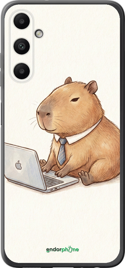 Силиконовый чехол Funny Capybara CEO Working для Samsung Galaxy A05s - 6777u-3356 изображение 