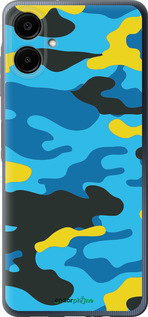 Силиконовый чехол Желто-голубой камуфляж для Samsung Galaxy A06 4G - 1084u-3776 изображение 