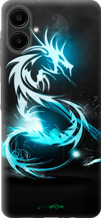 Силіконовий чехол Біло-блакитний вогненний дракон для Samsung Galaxy A06 4G - 113u-3776 изображение 