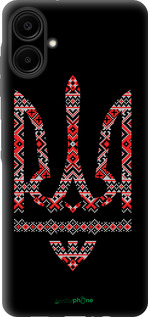 Силиконовый чехол Герб - вышиванка на черном фоне для Samsung Galaxy A06 4G - 1196u-3776 изображение 