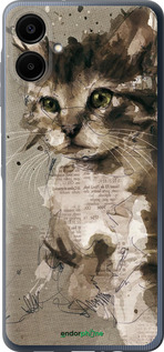 Силиконовый чехол Котёнок из пятен и линий для Samsung Galaxy A06 4G - 119u-3776 изображение 