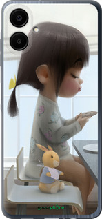 Силиконовый чехол Милая девочка с зайчиком для Samsung Galaxy A06 4G - 4039u-3776 изображение 