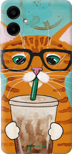 Силиконовый чехол Зеленоглазый кот в очках для Samsung Galaxy A06 4G - 4054u-3776 изображение 