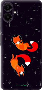 Силиконовый чехол Лисички в космосе для Samsung Galaxy A06 4G - 4519u-3776 изображение 