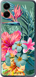 Силиконовый чехол Тропические цветы v1 для Samsung Galaxy A06 4G - 4667u-3776 изображение 