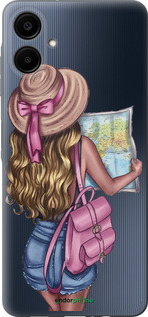 Силіконовий чехол Дівчина з картою для Samsung Galaxy A06 4G - 4704u-3776 изображение 