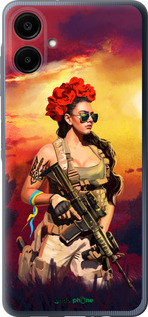 Силиконовый чехол Украинка с оружием для Samsung Galaxy A06 4G - 5316u-3776 изображение 