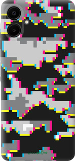 Силиконовый чехол Пиксельный камуфляж для Samsung Galaxy A06 4G - 5481u-3776 изображение 