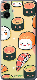 Силиконовый чехол Суши паттерн для Samsung Galaxy A06 4G - 5583u-3776 изображение 