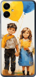 Силиконовый чехол Дети с шариками для Samsung Galaxy A06 4G - 5659u-3776 изображение 