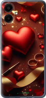 Силиконовый чехол 'Сердечки v3' для Samsung Galaxy A06 4G изображение 2