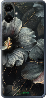 Силиконовый чехол Черные цветы для Samsung Galaxy A06 4G - 6031u-3776 изображение 