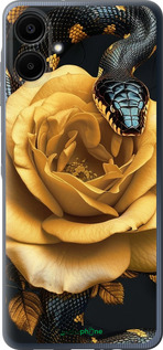 Силіконовий чехол Black snake and golden rose для Samsung Galaxy A06 4G - 6068u-3776 изображение 