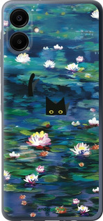 Силиконовый чехол із зображенням водяних лілій та кішок для Samsung Galaxy A06 4G - 6257u-3776 изображение 