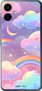 Силиконовый чехол Облака и радуга для Samsung Galaxy A06 4G - 6312u-3776 изображение 