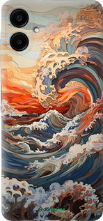 Силиконовый чехол Арт волны для Samsung Galaxy A06 4G - 6324u-3776 изображение 