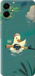 Силиконовый чехол Уточка с автоматом для Samsung Galaxy A06 4G - 6356u-3776 изображение 