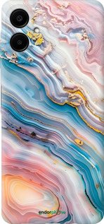 Силиконовый чехол Мрамор красивый для Samsung Galaxy A06 4G - 6376u-3776 изображение 