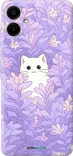 Силиконовый чехол Котик в цветах для Samsung Galaxy A06 4G - 6390u-3776 изображение 