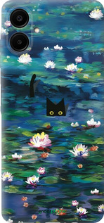 Силіконовий чехол Чохол із зображенням водяних лілій Моне та кішок для Samsung Galaxy A06 4G - 6399u-3776 изображение 