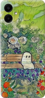 Силиконовый чехол Грустное привидение для Samsung Galaxy A06 4G - 6403u-3776 изображение 