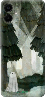 Силіконовий чехол Із зображенням соснового лісу та привида для Samsung Galaxy A06 4G - 6420u-3776 изображение 