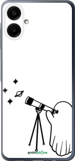 Силиконовый чехол Привидение астроном для Samsung Galaxy A06 4G - 6444u-3776 изображение 