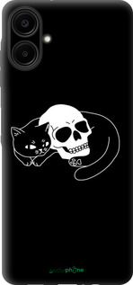 Силиконовый чехол С изображением кота и черепа для Samsung Galaxy A06 4G - 6491u-3776 изображение 