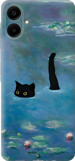 Силіконовий чехол Із зображенням кота та водяної лілії Monet для Samsung Galaxy A06 4G - 6519u-3776 изображение 