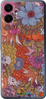 Силиконовый чехол Абстрактные цветы для Samsung Galaxy A06 4G - 6526u-3776 изображение 