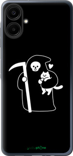 Силиконовый чехол Минималистичный арт: смерть и кошка для Samsung Galaxy A06 4G - 6529u-3776 изображение 