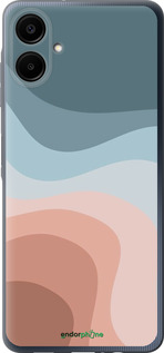 Силиконовый чехол С синими и розовыми волнами в стиле ретро для Samsung Galaxy A06 4G - 6532u-3776 изображение 