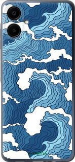 Силиконовый чехол Абстрактный рисунок морских волн для Samsung Galaxy A06 4G - 6538u-3776 изображение 