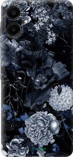 Силиконовый чехол Абстрактный цветочный рисунок в синих тонах для Samsung Galaxy A06 4G - 6539u-3776 изображение 