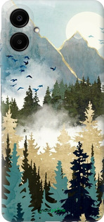 Силиконовый чехол С изображением лесного пейзажа для Samsung Galaxy A06 4G - 6548u-3776 изображение 