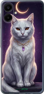 Силиконовый чехол Mystic White Cat Gothic Dark Purple Gold для Samsung Galaxy A06 4G - 6805u-3776 изображение 