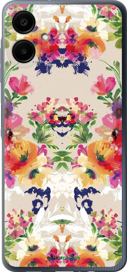 Силиконовый чехол Цветочный узор для Samsung Galaxy A06 4G - 1083u-3776 изображение 