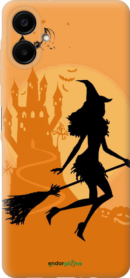 Силиконовый чехол Ведьма на метле для Samsung Galaxy A06 4G - 1184u-3776 изображение 