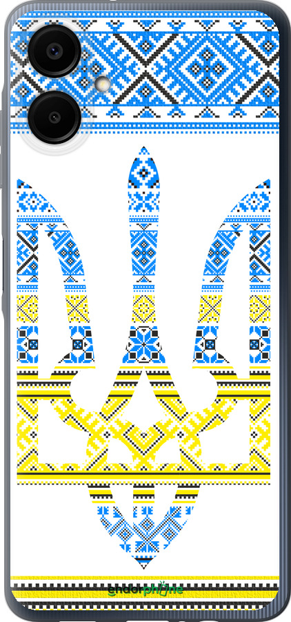 Силиконовый чехол Герб - вышиванка желто-голубая для Samsung Galaxy A06 4G - 1197u-3776 изображение 