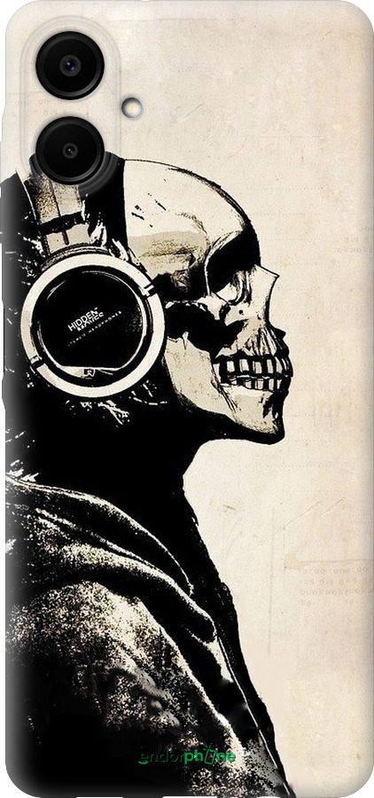 Силиконовый чехол Скелет-меломан v2 для Samsung Galaxy A06 4G - 1200u-3776 изображение 