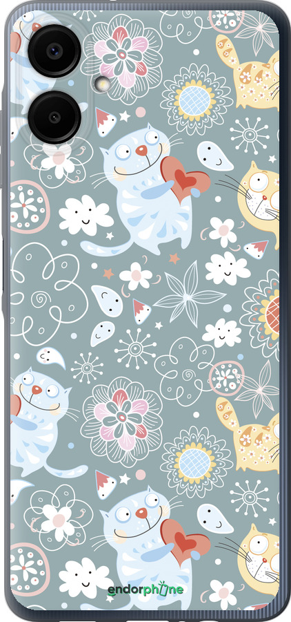 Силіконовий чехол Кошенята v3 для Samsung Galaxy A06 4G - 1223u-3776 изображение 