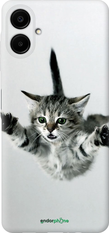 Силиконовый чехол Летящий котёнок для Samsung Galaxy A06 4G - 2322u-3776 изображение 